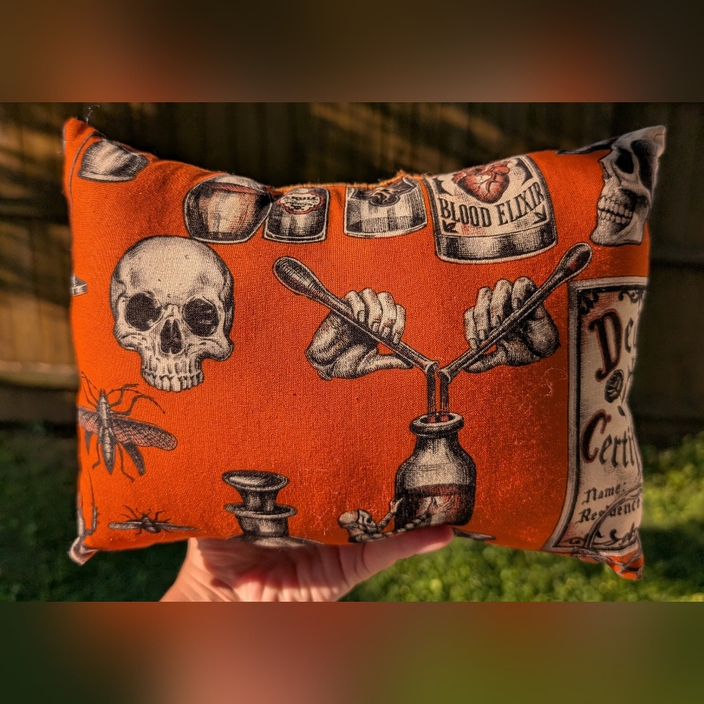 Orange Halloween Decorative Pillow